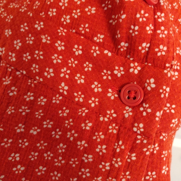 Kimchi Blue orange floral romper size 4 - Picture 5 of 8